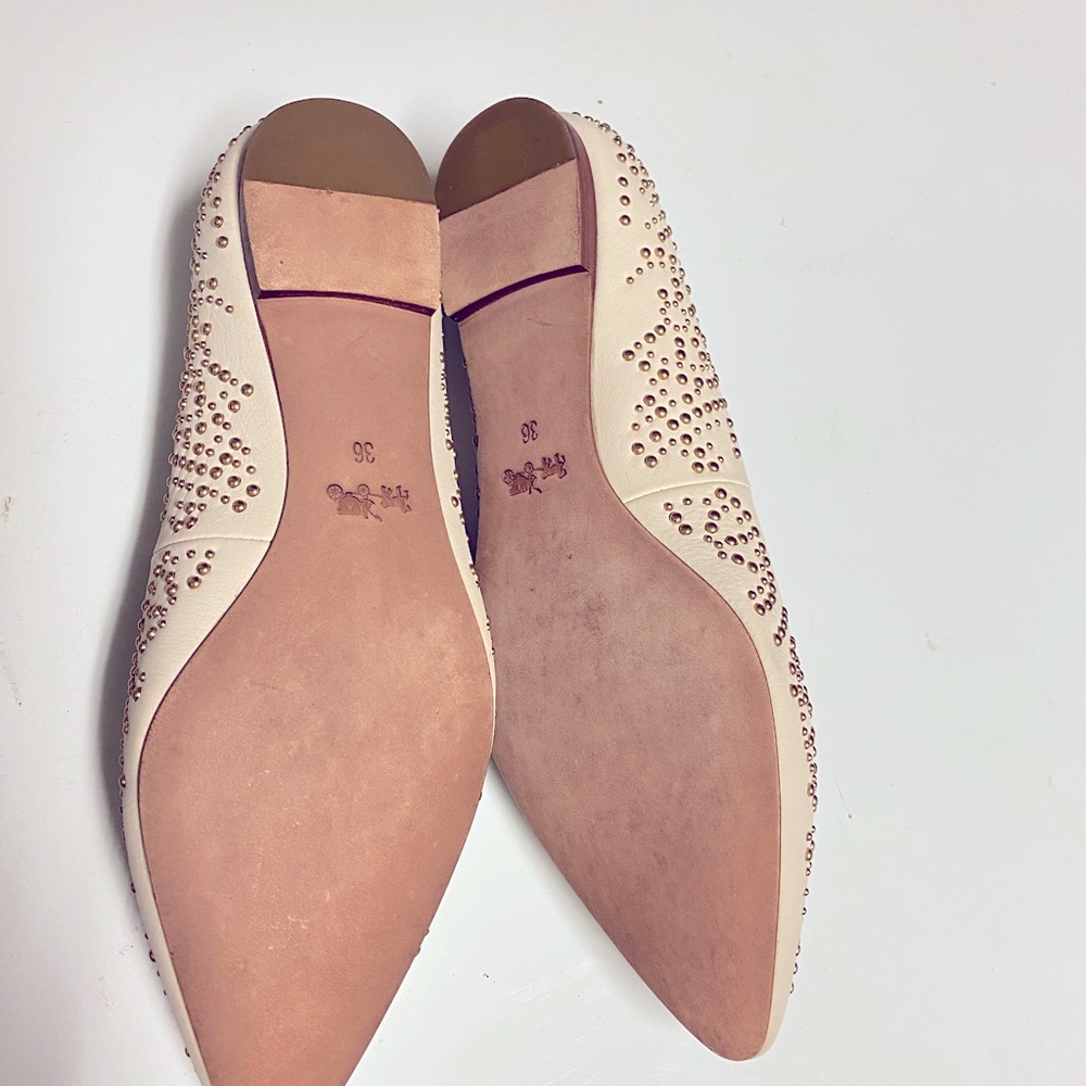 Brand New Versatile Coach Flat Shoes Heel Golden Metal Balls Size 6 (EU 36) - Picture 2 of 4